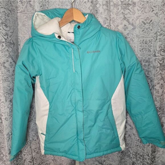 Columbia Other - Girls Columbia L 14/16 teal and white winter jacket ski snowboard coat winter